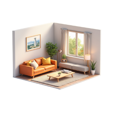 1 or 2 rooms